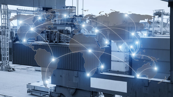 © ake1150 - stock.adobe.com globalization global export map cargo trade partner import shipping ship freight transport transportation network controlling production boat virtual networking international forwarding delivery america usa economy worldwide courier earth community business loading partnership social port africa digital chain technology asia tracking management custom consumer container crane logistics customer europe globalization global export map cargo trade partner import shipping ship freight transport transportation network controlling production boat virtual networking international forwarding delivery america usa economy worldwide courier earth community business loading partnership social port africa digital chain technology asia tracking management custom consumer container crane logistics customer europe