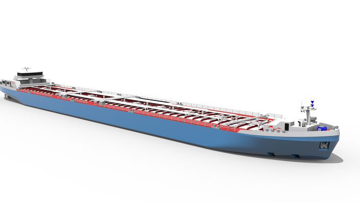 © Technolog BASF Tannkschiff Niedrigwasser P110